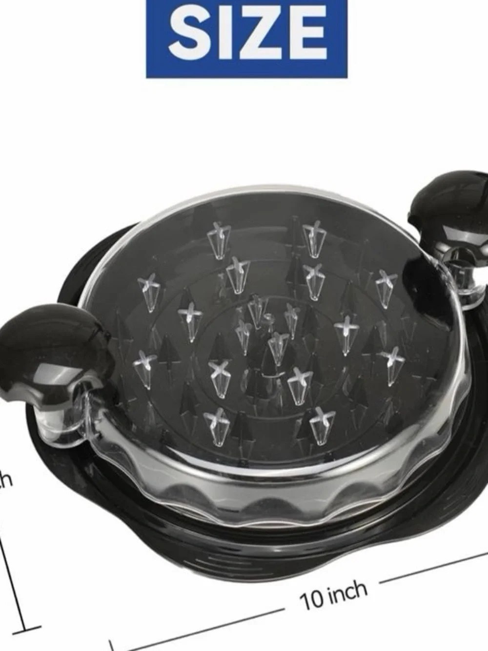 Clear & Black Meat Tenderizer Grill Plate